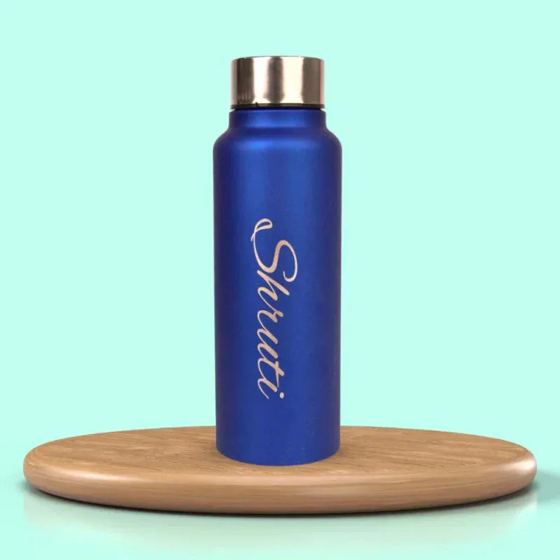 Customized Men's Combo Wallet & Bottle - Blue