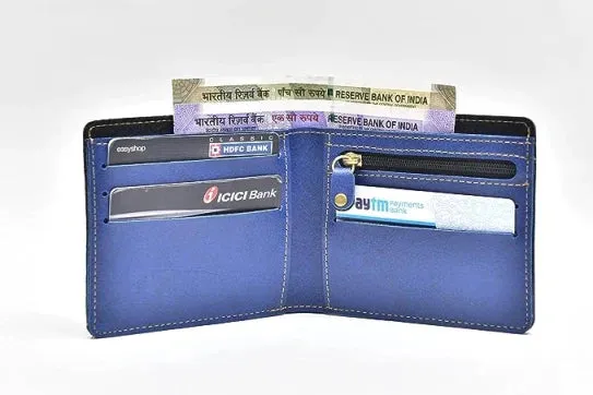 Customized Men's Combo Wallet & Bottle - Blue