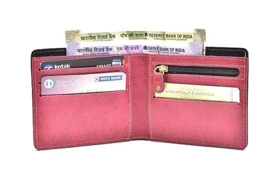 Customized Men's Combo Wallet & Bottle - Wine