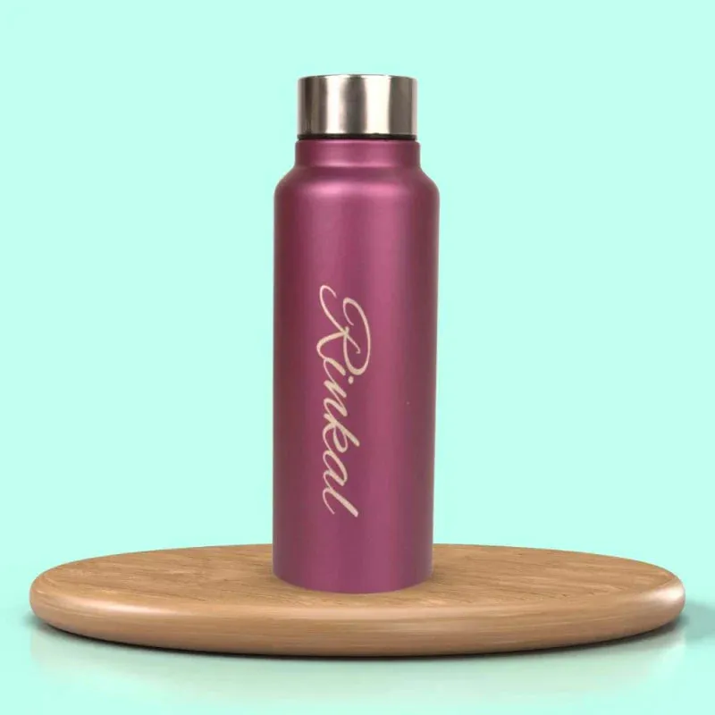 Customized Men's Combo Wallet & Bottle - Wine