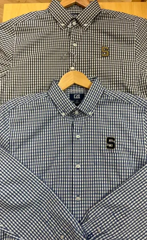 Cutter & Buck Long Sleeve Gingham Oxford - Available in 2 colors