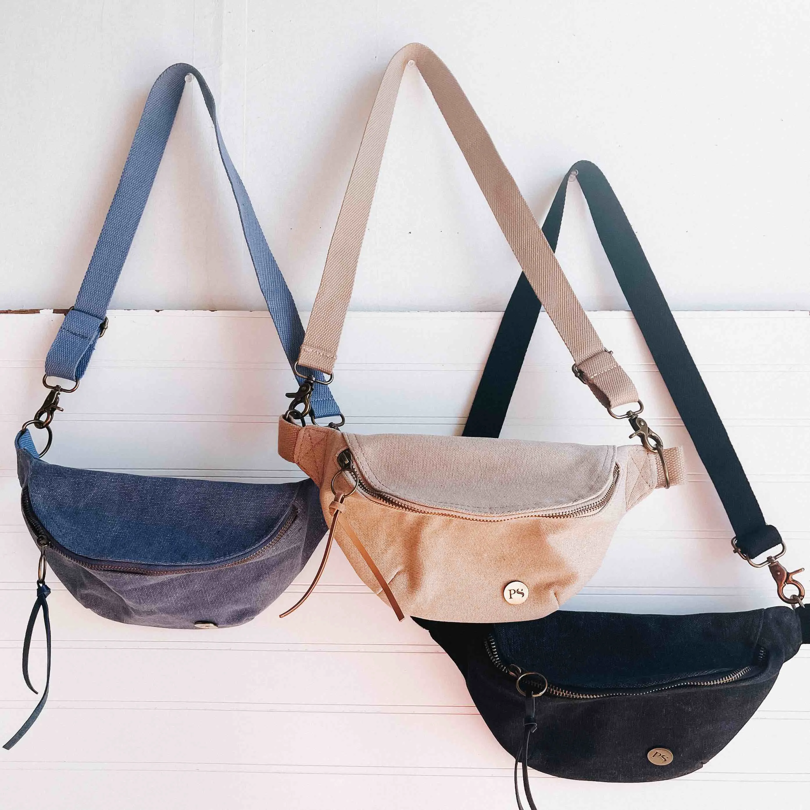 Devin Denim Bum Bag-Black Denim