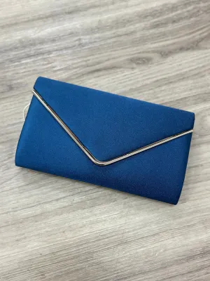 DMB Navy Satin Clutch