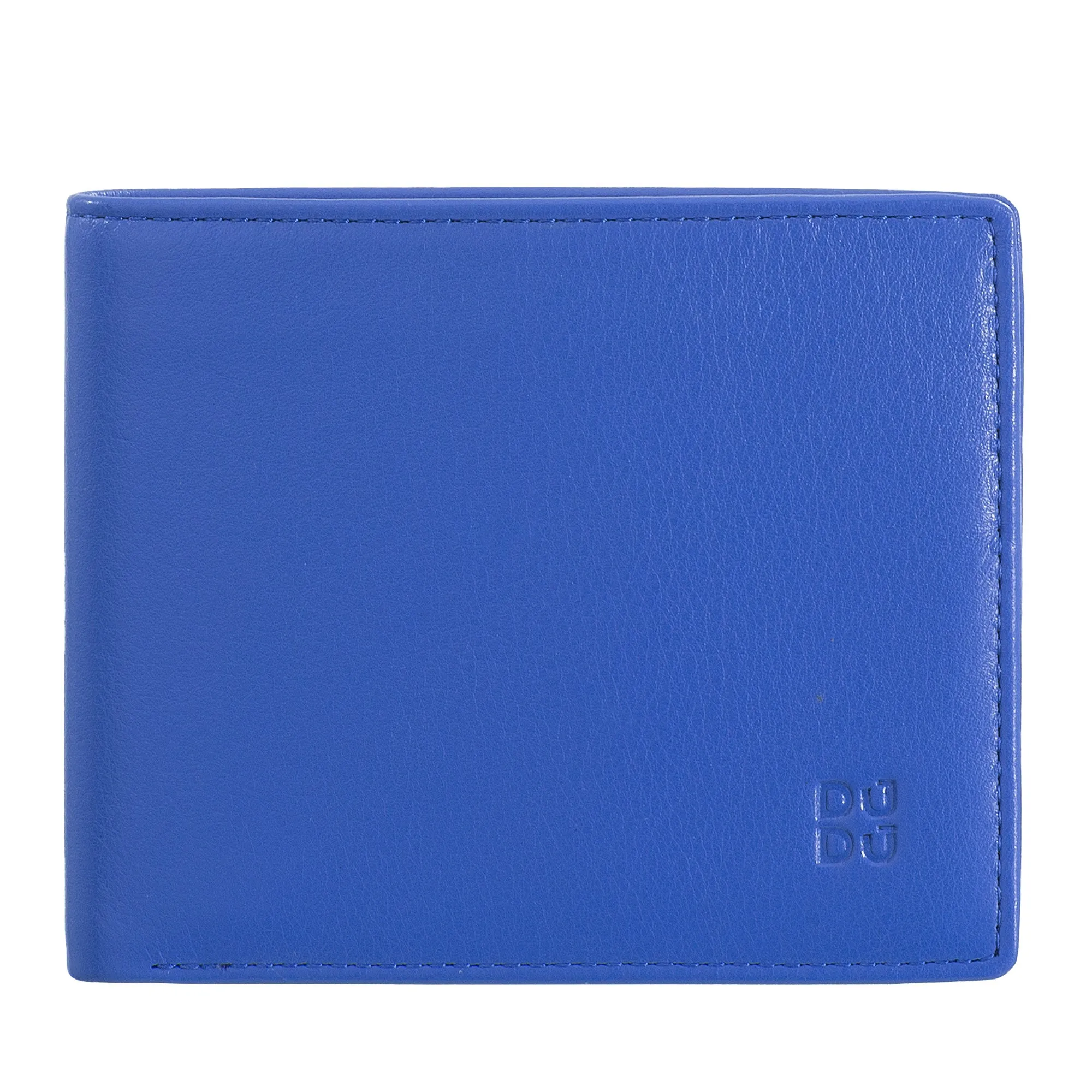 DUDU Men's Slim leather wallet with RFID Protection Credit Cards With Colored Wallet Doors