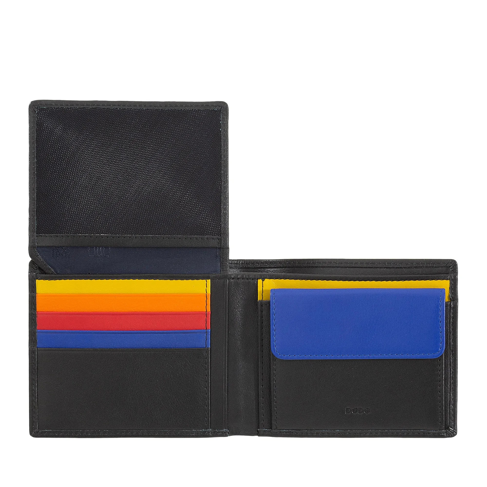 DUDU Multicolored Leather Multicolor Wallet Signed RFID MAN