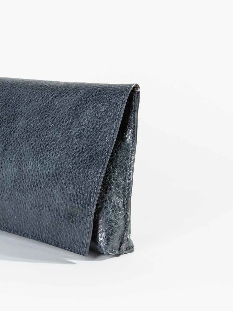 foldover clutch - navy