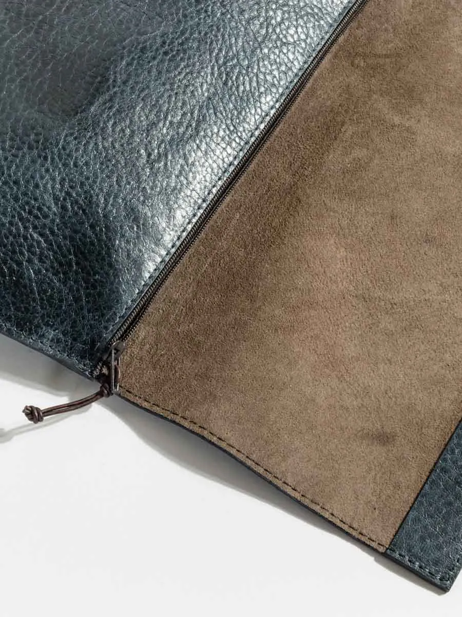 foldover clutch - navy