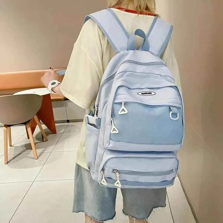 FX249 Solid Multi-pocket Large Capacity Cool Backpack