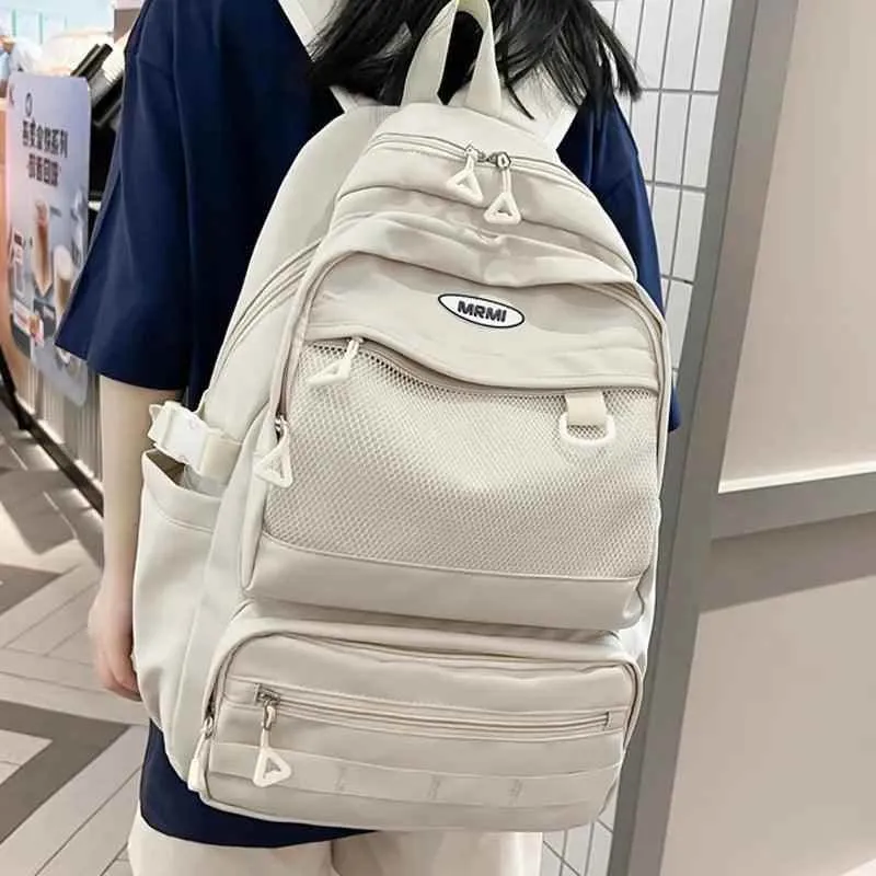FX249 Solid Multi-pocket Large Capacity Cool Backpack