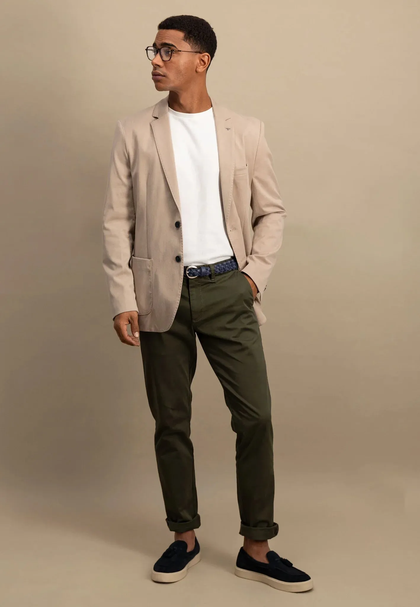 FYNCH HATTON Cotton Mix Jacket - Men's – Beige