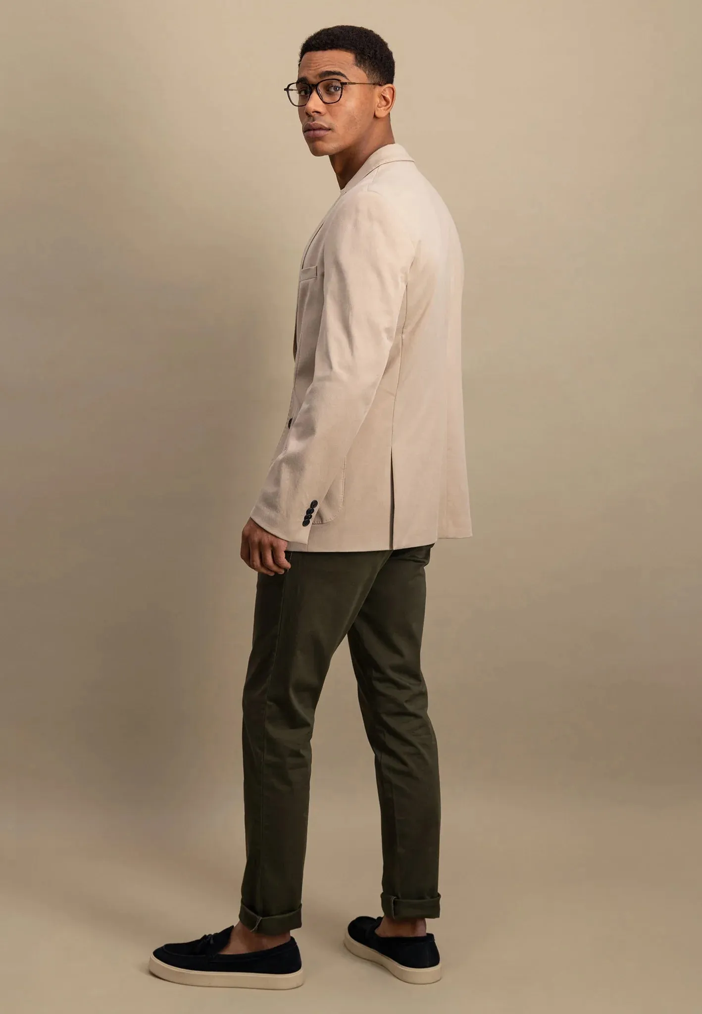 FYNCH HATTON Cotton Mix Jacket - Men's – Beige