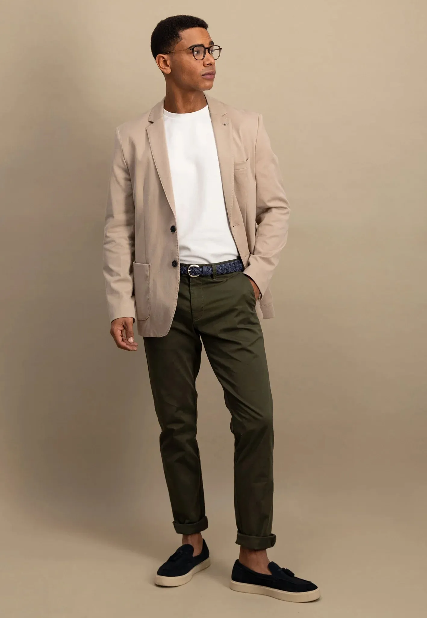 FYNCH HATTON Cotton Mix Jacket - Men's – Beige