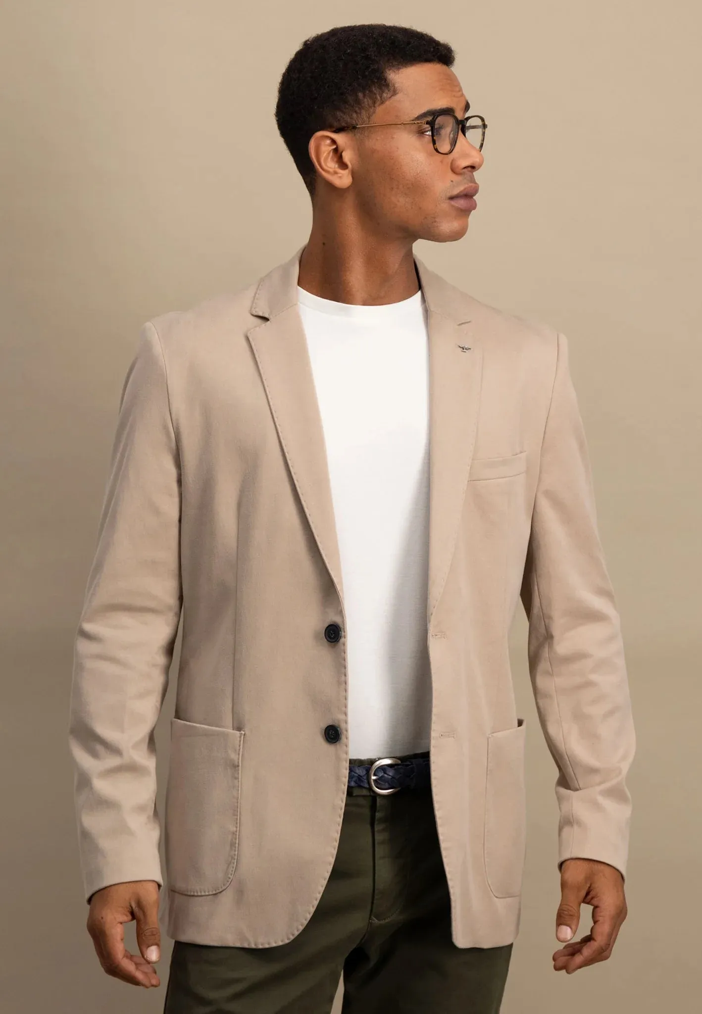 FYNCH HATTON Cotton Mix Jacket - Men's – Beige