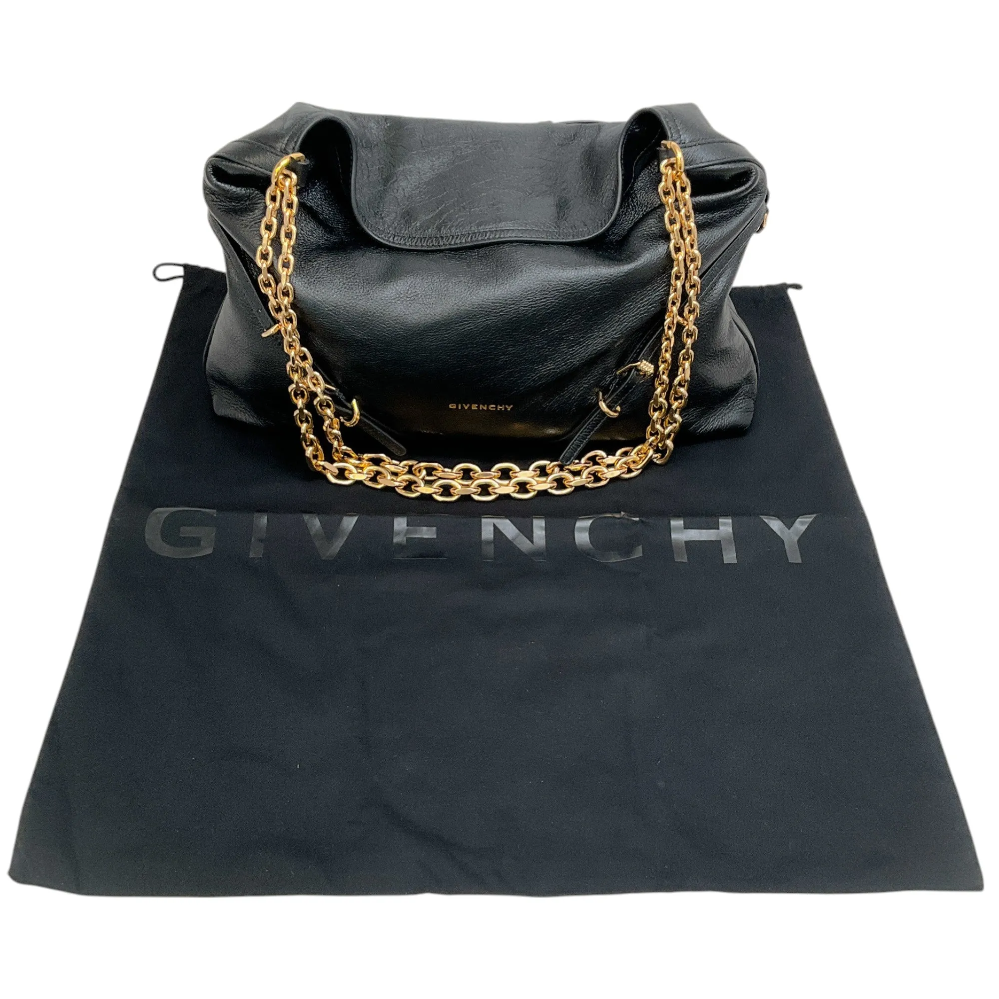 Givenchy Black Leather Voyou Chain Bag