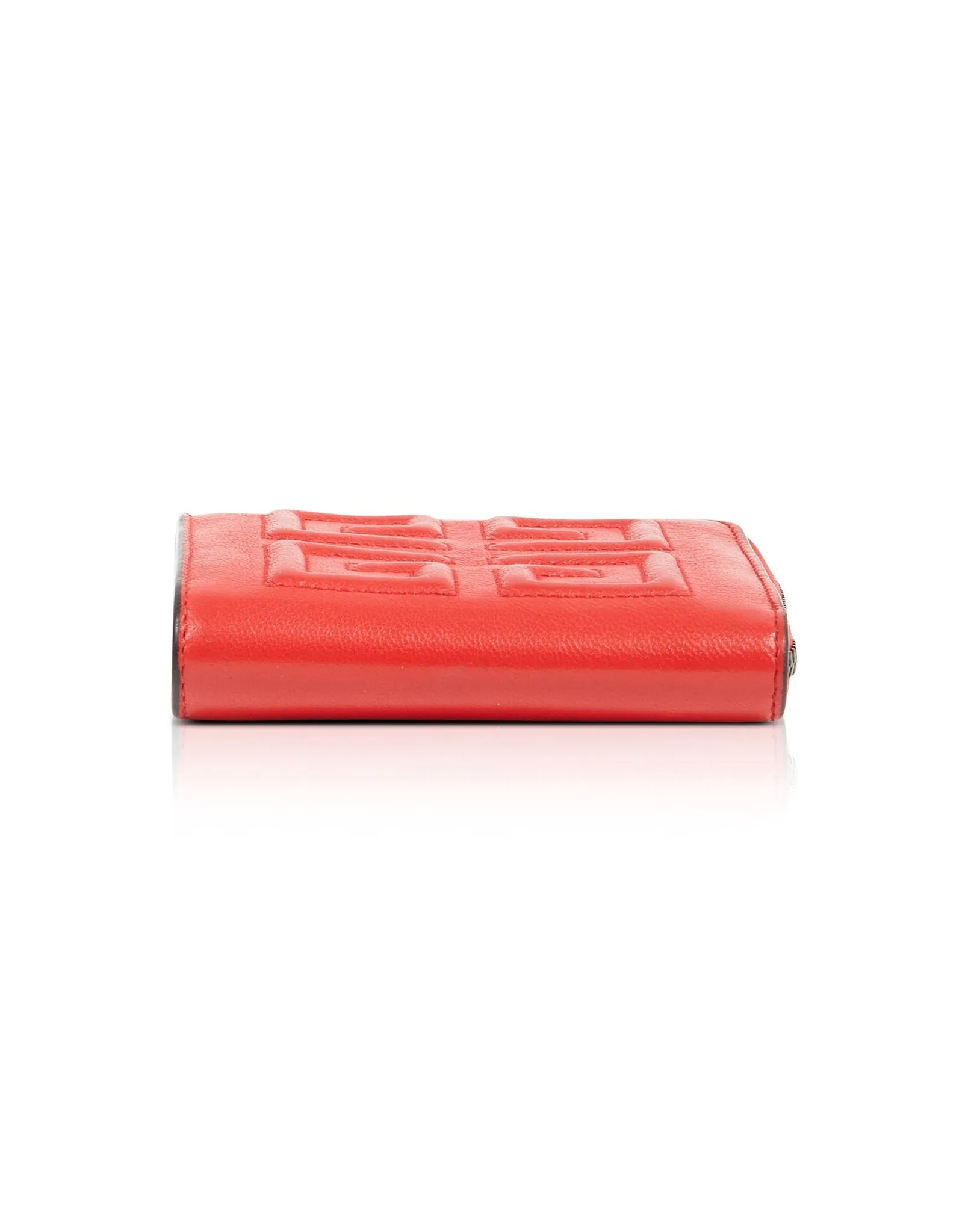 Givenchy Red Logo Small Zippy Wallet