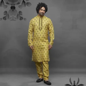 Golden Sand Warm Beige Kurta