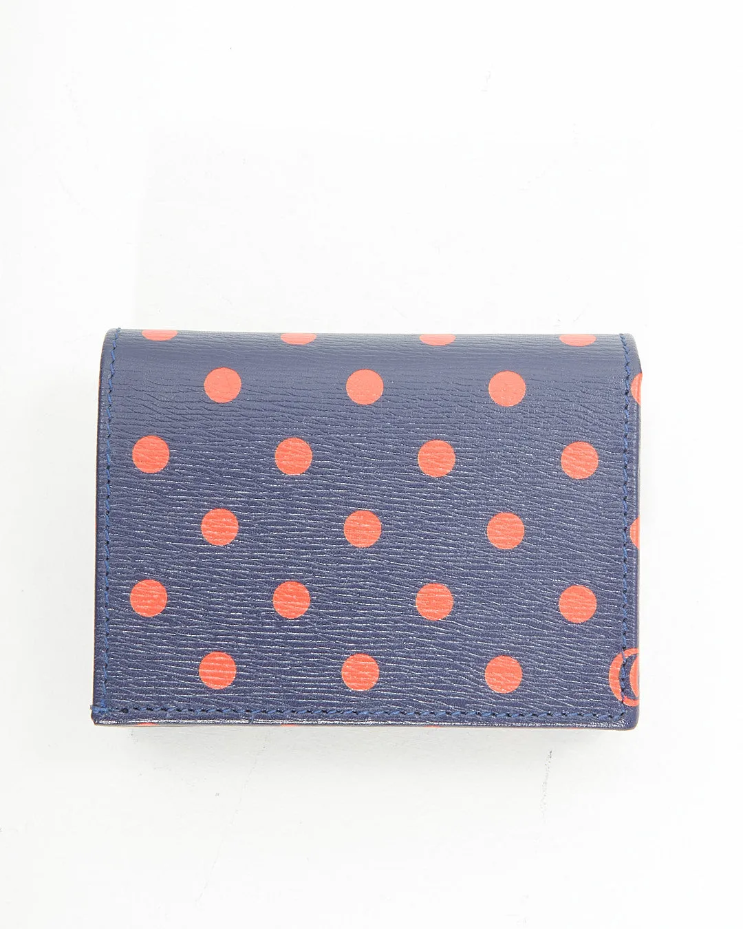 Gucci Navy/Red Leather Polka Dot 1955 Horsebit Wallet