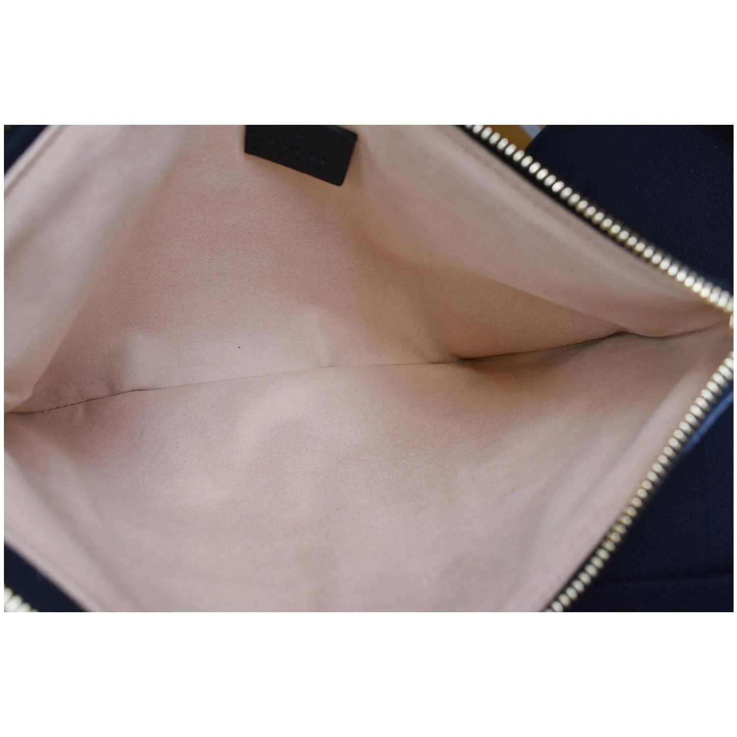 GUCCI Ophidia GG Suede Leather Pouch Clutch Bag Navy Blue 517551