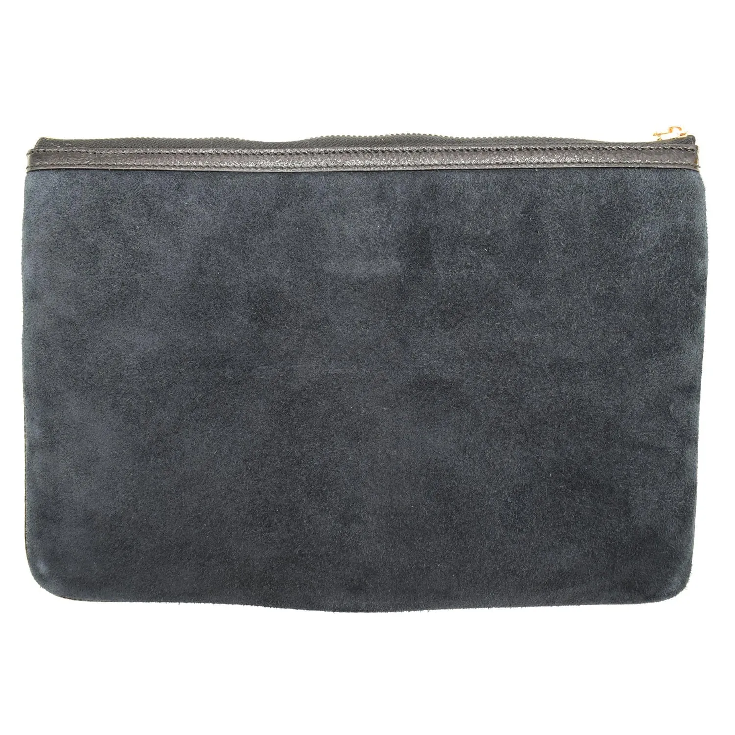 GUCCI Ophidia GG Suede Leather Pouch Clutch Bag Navy Blue 517551