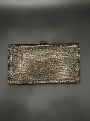 Gunmetal Crystal Clutch