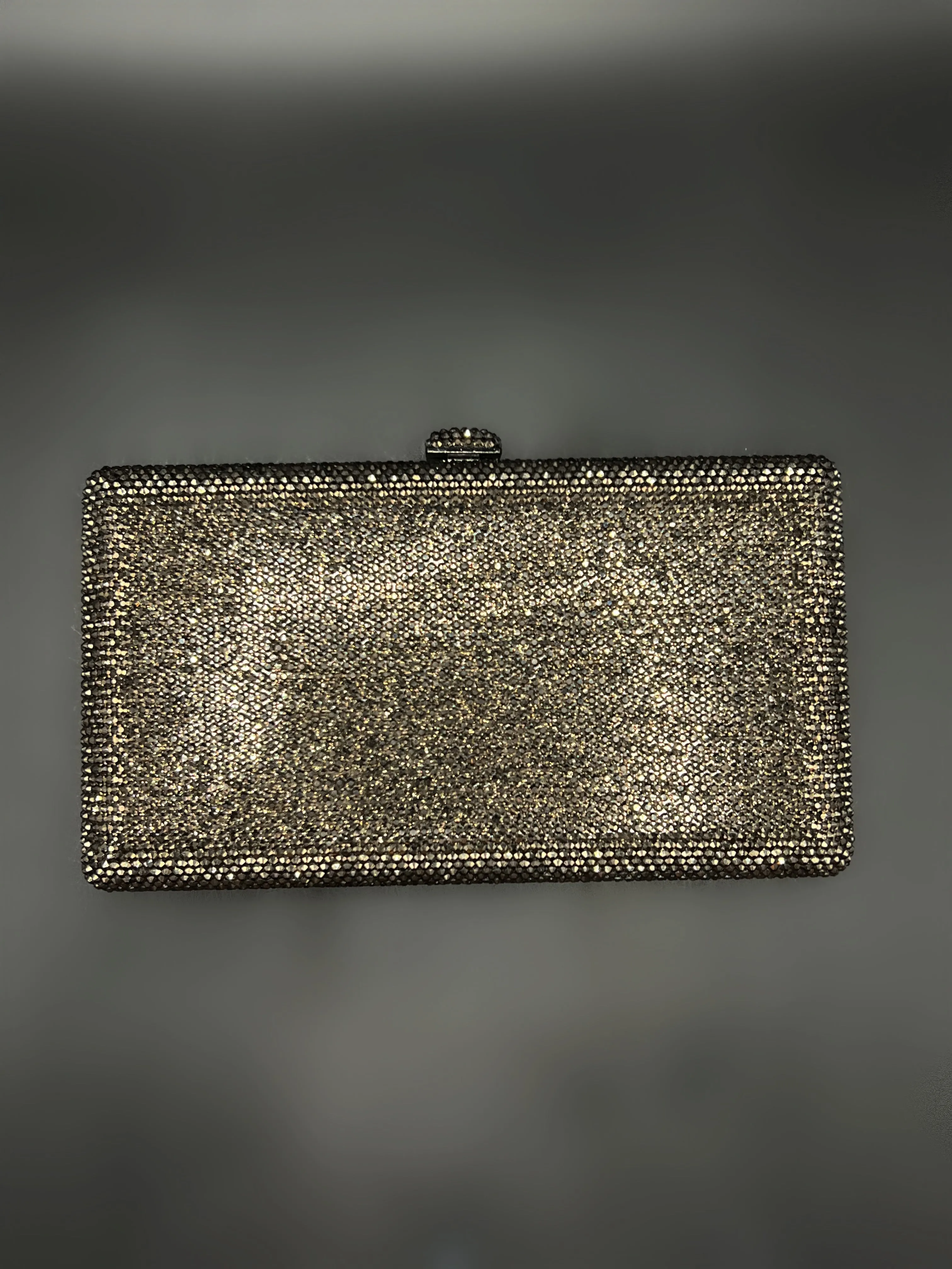 Gunmetal Crystal Clutch
