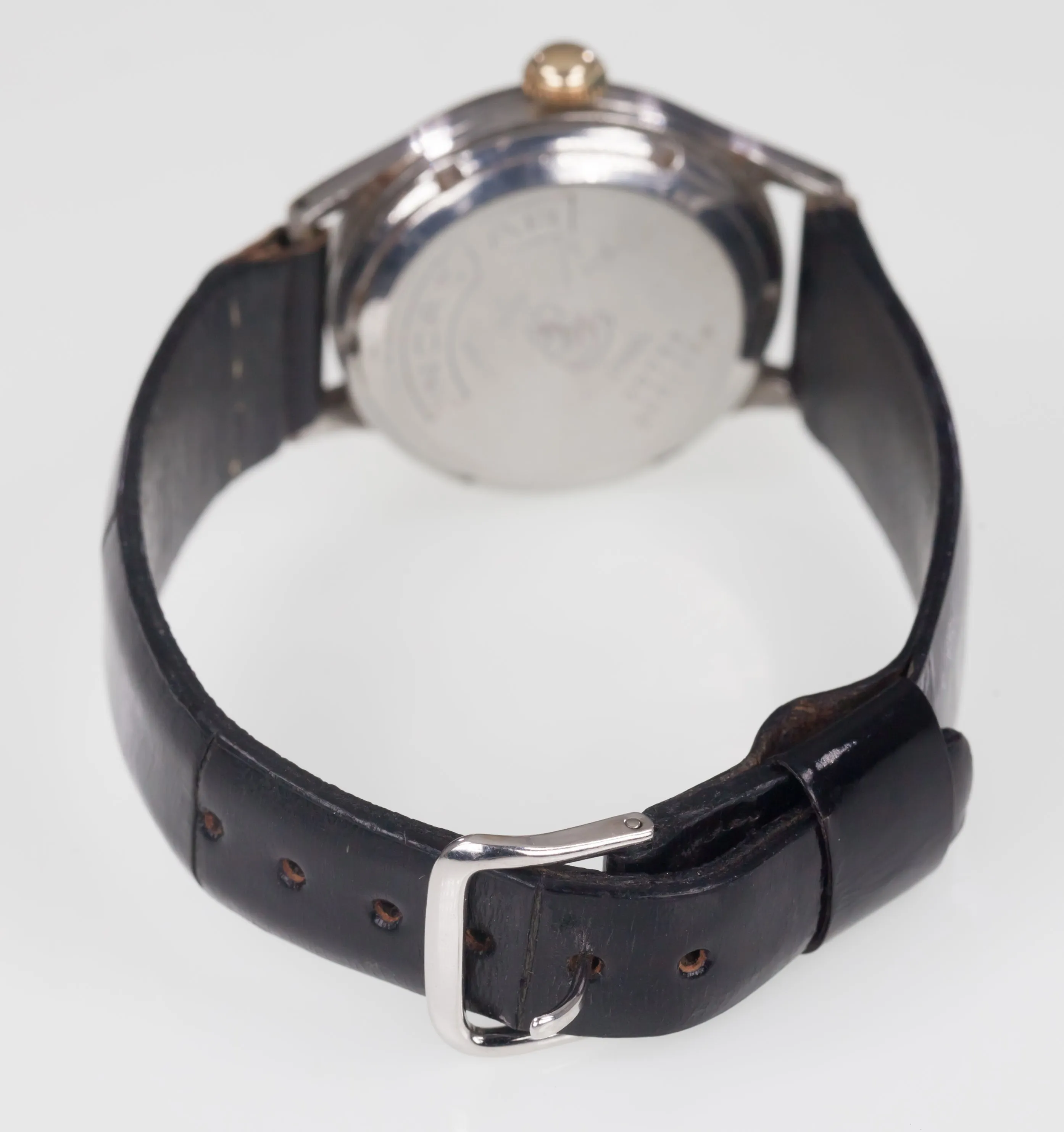 Hamilton 14k Yellow Gold Vintage Men's Hand-Winding Watch w/ Leather Band