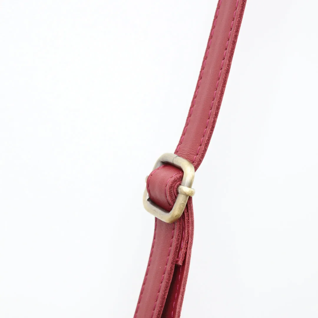 HANDMADE GENUINE LEATHER CIRCLE WEAVE SLING BAG