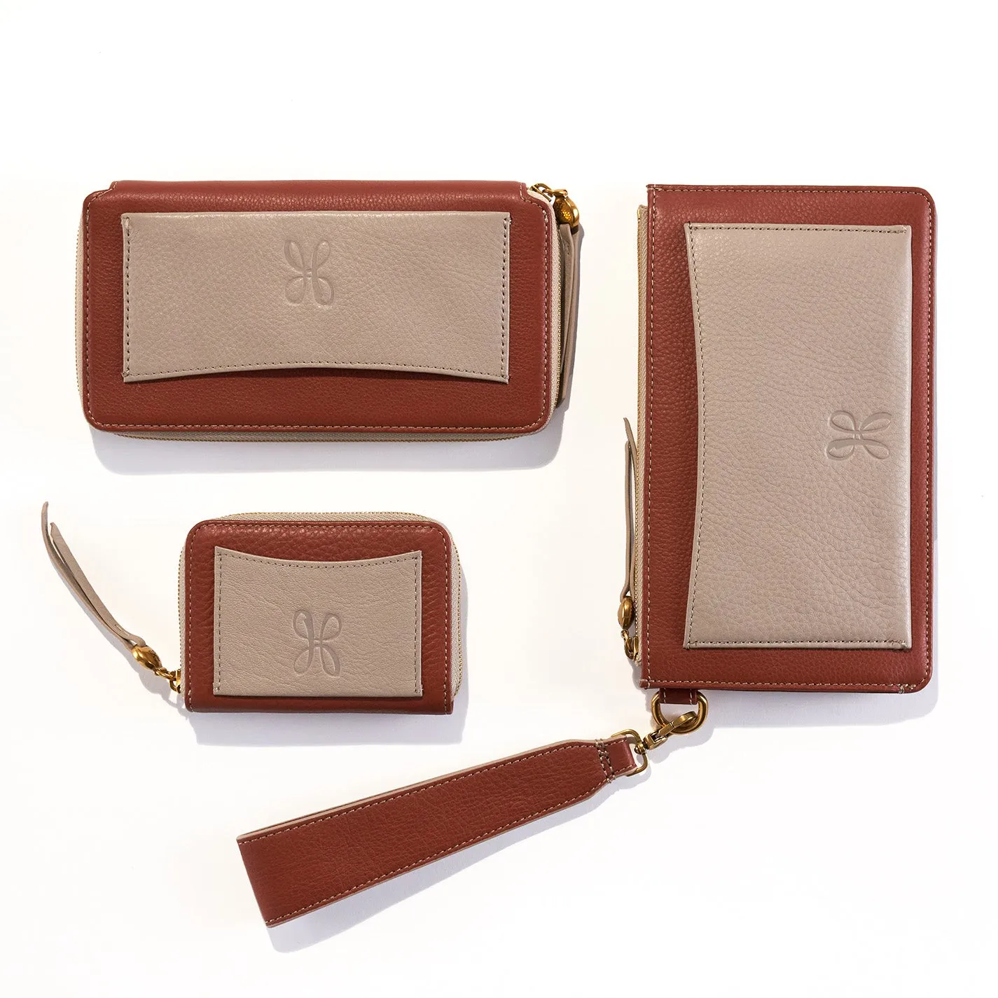 Hart Large Wallet In Pebbled Leather - Rust