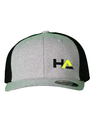 Haterz HA SnapBack Logo Hat (Grey, Neon Yellow)