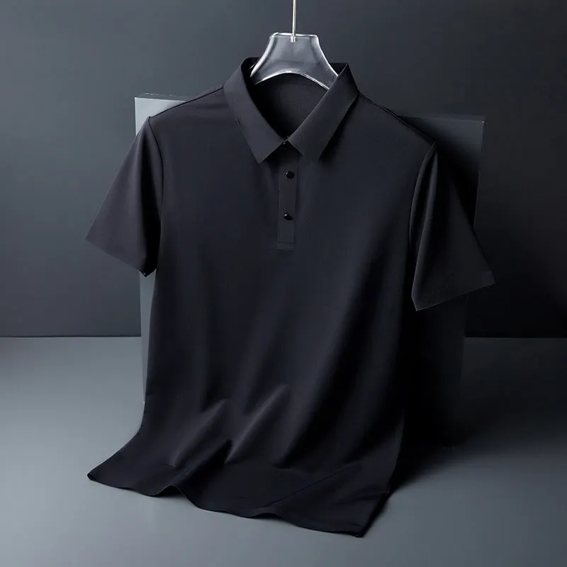 INSTOCK - Seamless ice silk high-end men's polo shirt men's