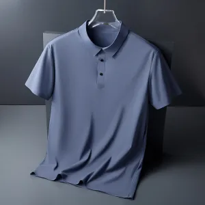 INSTOCK - Seamless ice silk high-end men's polo shirt men's