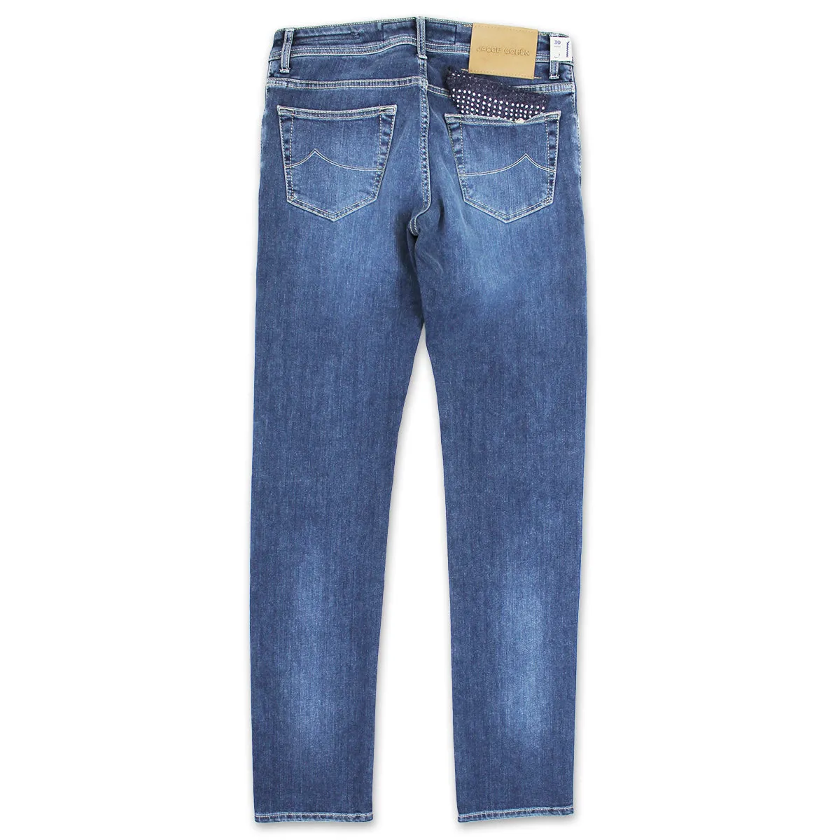 Jacob Cohen - J622 Comf Beige Patch Stone Wash Jeans in Blue