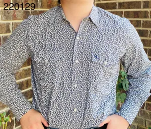 Jaime White Paisley Design Western Shirt