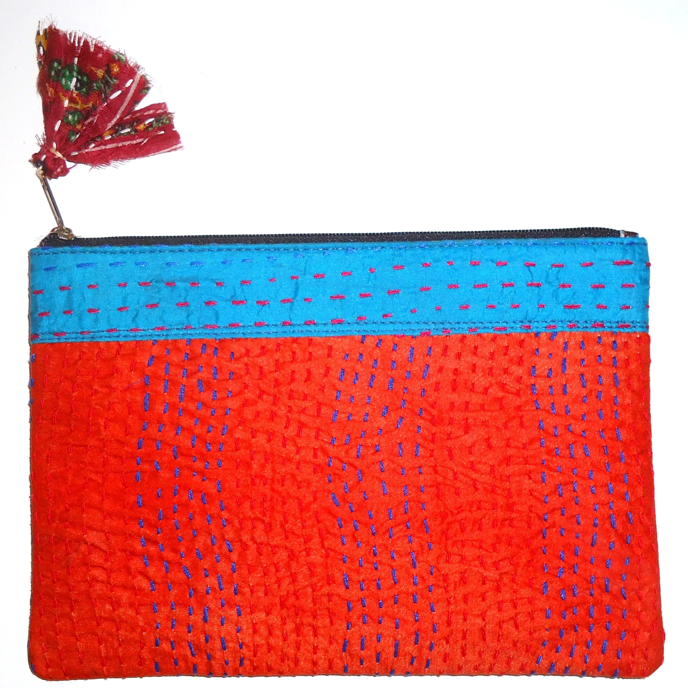 Kantha Pouch - Navy