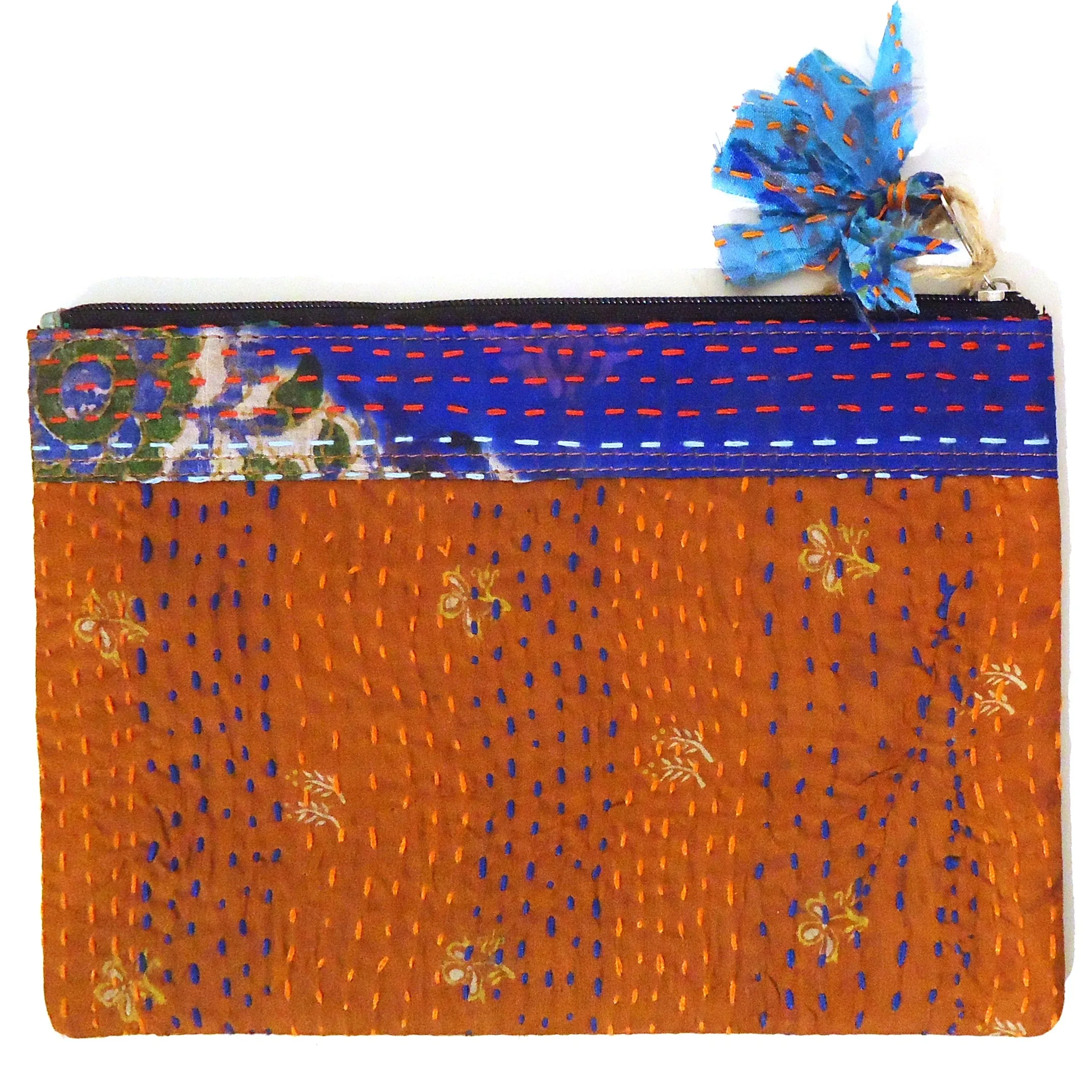 Kantha Pouch - Teal
