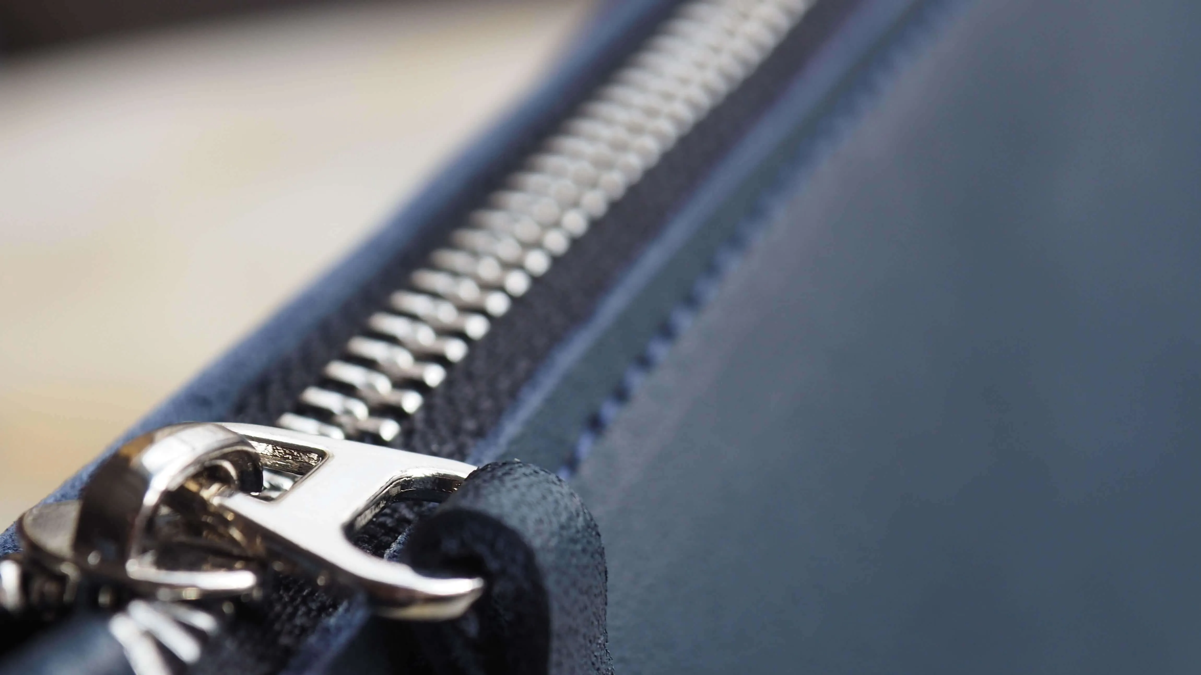Leather Wristlet Clutch Bag | Navy Blue
