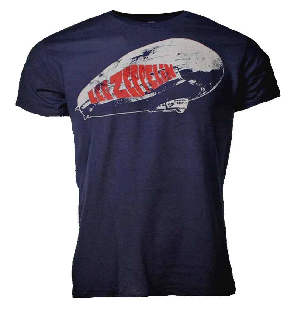 Led Zeppelin Blimp Logo Navy T-Shirt