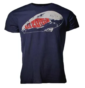 Led Zeppelin Blimp Logo Navy T-Shirt
