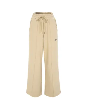 LENUCU Men's Wide Sweat Pants - Beige