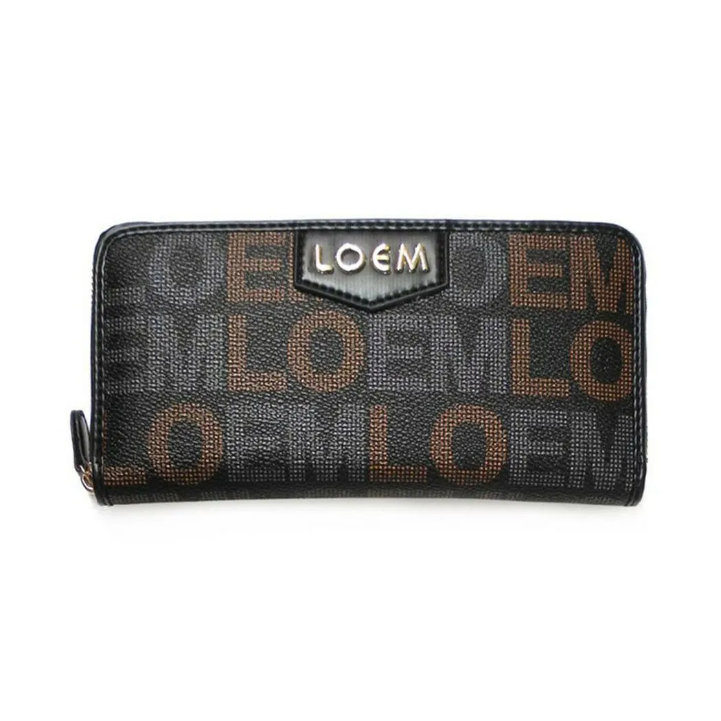 LOEM Black signature wallet shoulder Bag belt handbag set lock key pockets