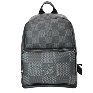 LOUIS VUITTON Campus Damier Graphite Canvas Backpack Bag Gray