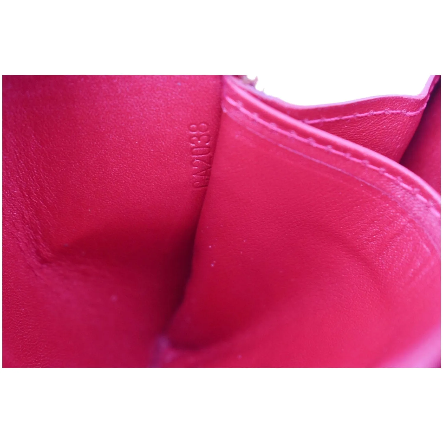 LOUIS VUITTON Monogram Vernis Zippy Wallet Red