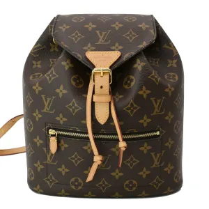 LOUIS VUITTON Montsouris NM Monogram Canvas Backpack Bag Brown