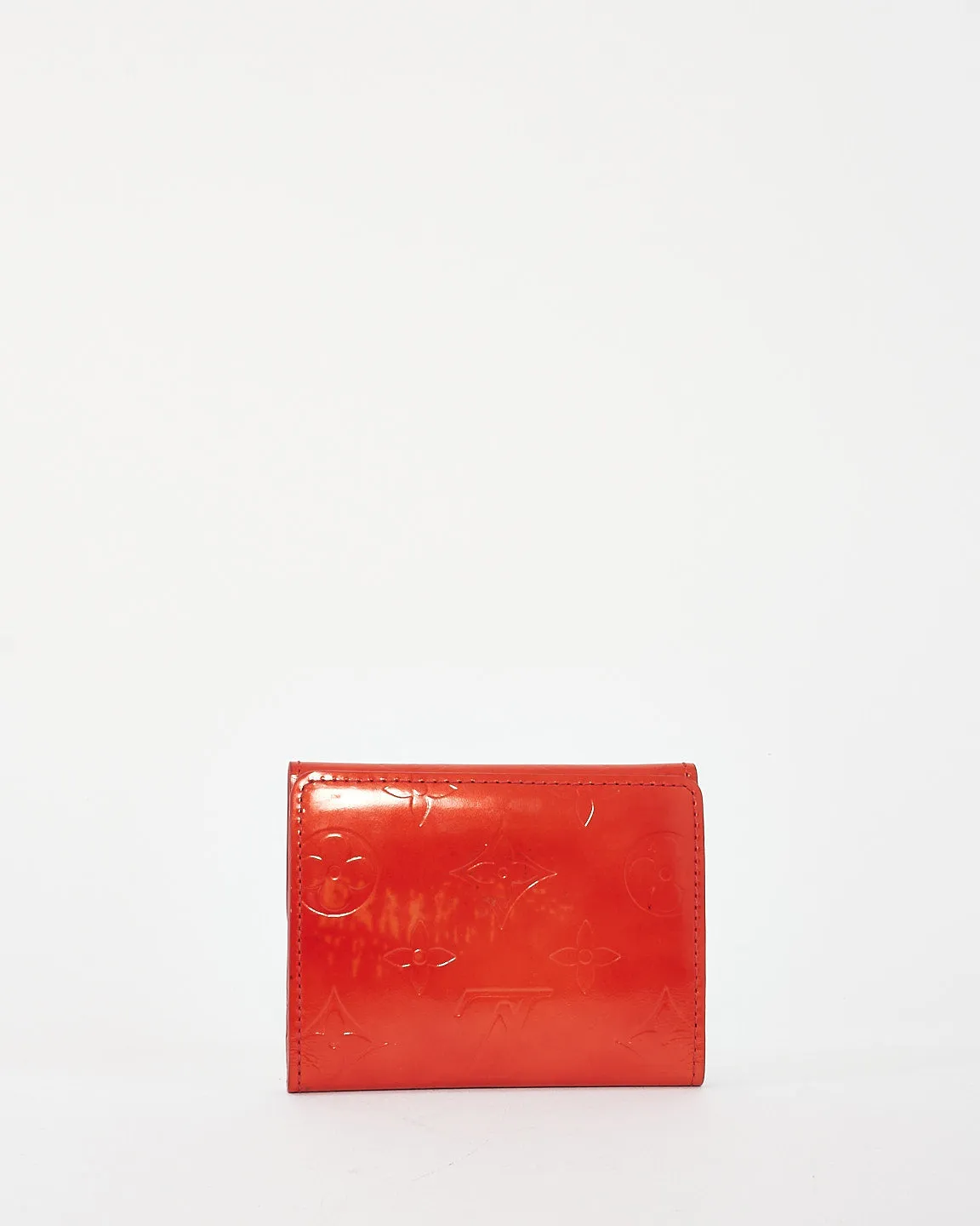 Louis Vuitton Rouge Grenadine Monogram Vernis Ludlow Card Case Wallet