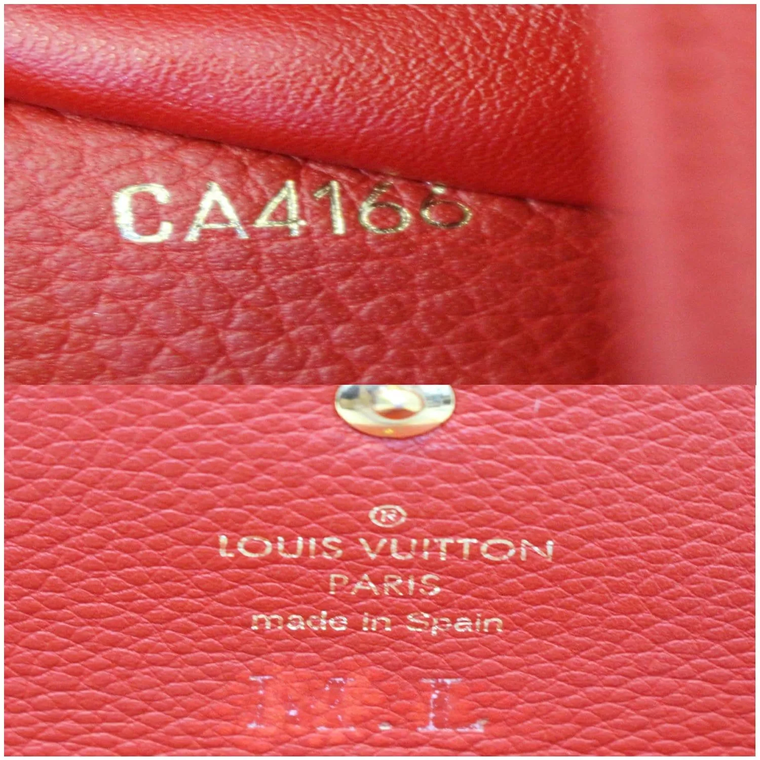 LOUIS VUITTON Scarlet Monogram Empreinte Wallet Red