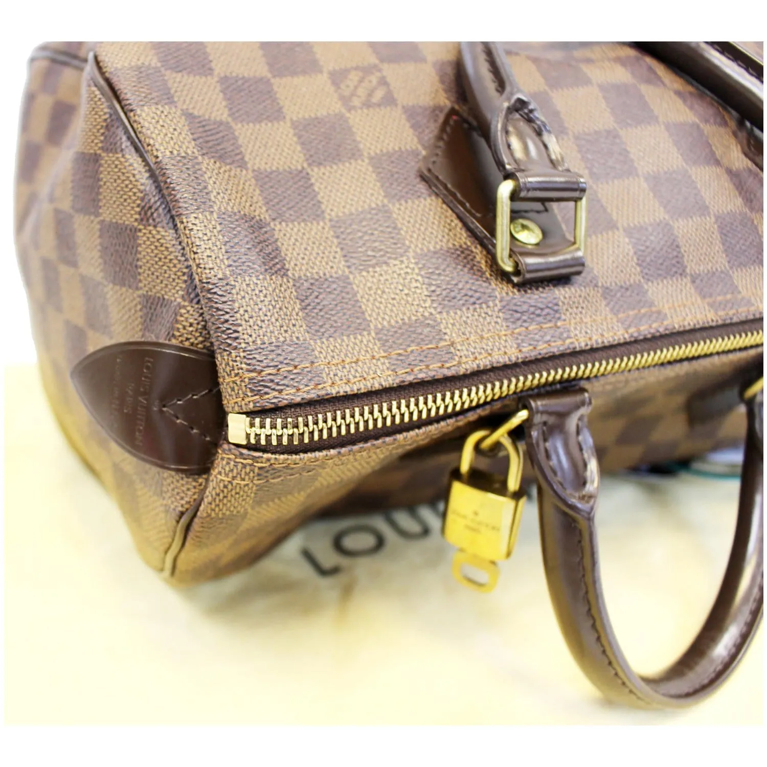 LOUIS VUITTON Speedy 30 Damier Ebene Satchel Handbag