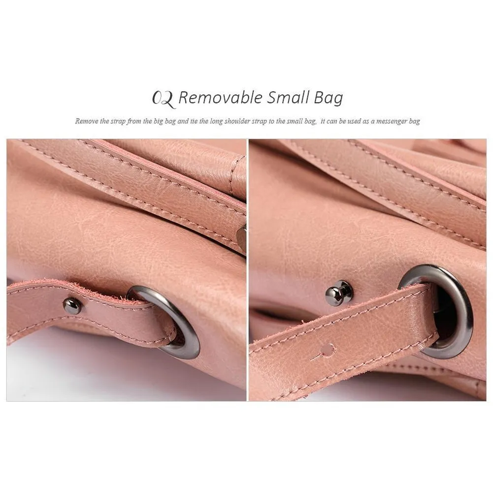 <bold>Tote & Crossbody Bag Set <br>Genuine-Leather
