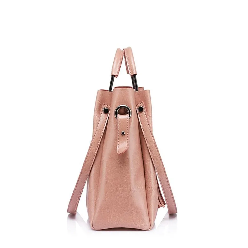 <bold>Tote & Crossbody Bag Set <br>Genuine-Leather
