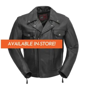 Mastermind Men's Motorcycle Leather Jacket - Extreme Biker Leather