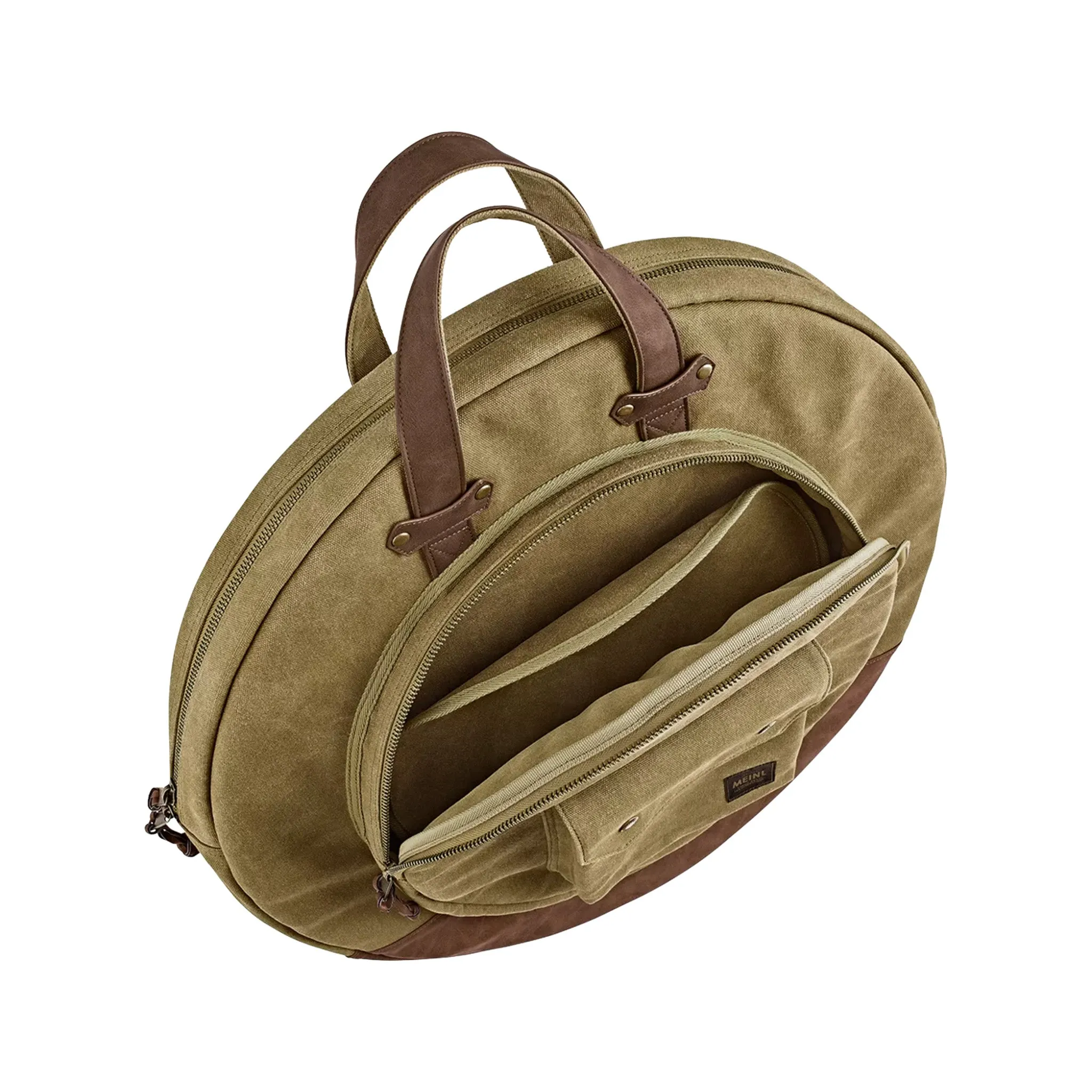 MEINL Cymbals MWC22KH 22inch Waxed Canvas Backpack Cymbal Bag, Vintage Khaki